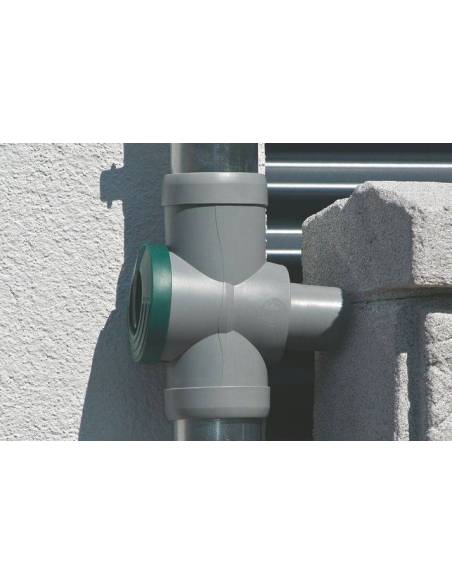 Filter zbiralnik za deževnico – filter za žleb, siv | MESEC