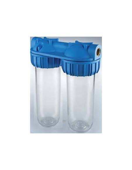 Vodni filter DUPLEX plus 3P-SX-TS, 10'' dvojno ohišje, priklop 3/4"