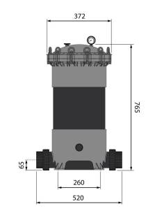 HPCF-9DC2 ''Multicartridge'' filter DN80, 9x20", PN6 2