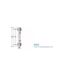 Rotameter FSIV, 15-150 l/h, d25, trogamid, EPDM, PP črn