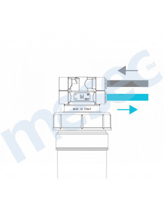 SINGLE HEAD - kartušna glava 1/4" / Head single side flow with wall bracket (Exclusive)