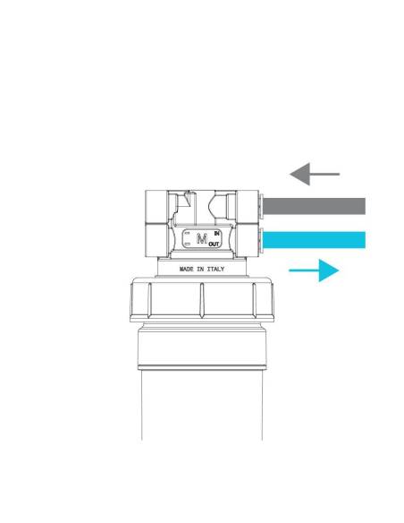 SINGLE HEAD - kartušna glava 1/4" / Head single side flow with wall bracket (Exclusive)