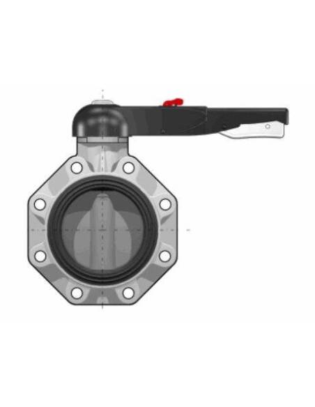 FKOM/LM, prigušujući poklopac d50, DN40, kućište PP/GR, poklopac PP-H, brtvilo EPDM, PN 10