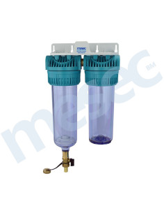 MESEC Duplex 10-i Pro, ohišje filtra, priklop 3/4"F (brez filtrirnih vložkov)