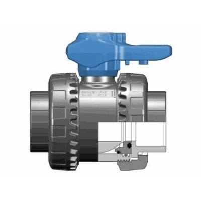 VEEIV, EASYFIT, DN10 do DN 50, kroglični ventili z metričnim priklopom za lepljenje,  PVC-U