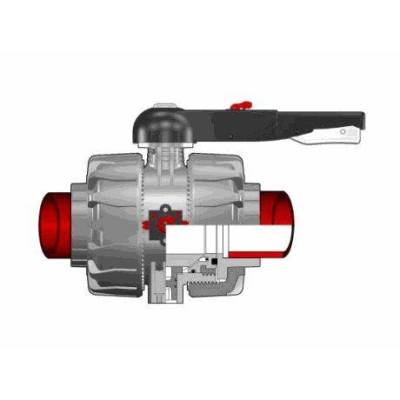 VKDIM, DualBlock®, DN10 do DN50, kroglični ventili, PP-H